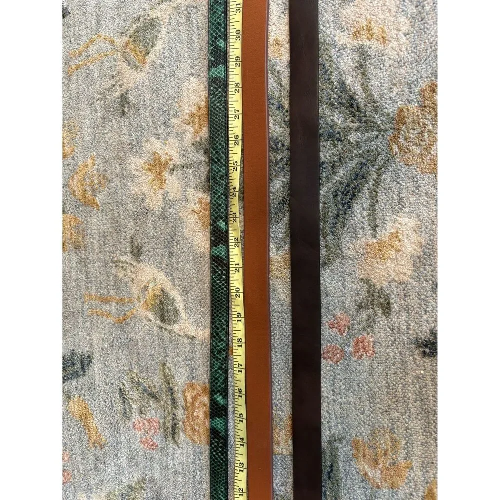 Banana Republic and Talbots Size Large Lot of 3 Synthetic Leather Belts
